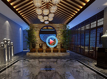 臨安泰式足浴會所設(shè)計(jì)裝修全景效果圖