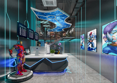 巨人城電競網咖裝修設計案例效果圖