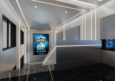 綜合性網(wǎng)咖裝修設(shè)計案例效果圖