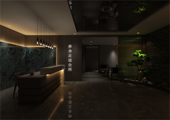 杭州養生足浴會所裝修設計案例效果圖